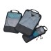 Set of travel compression packing cubes-TROIKA BLACK PACKING CUBES